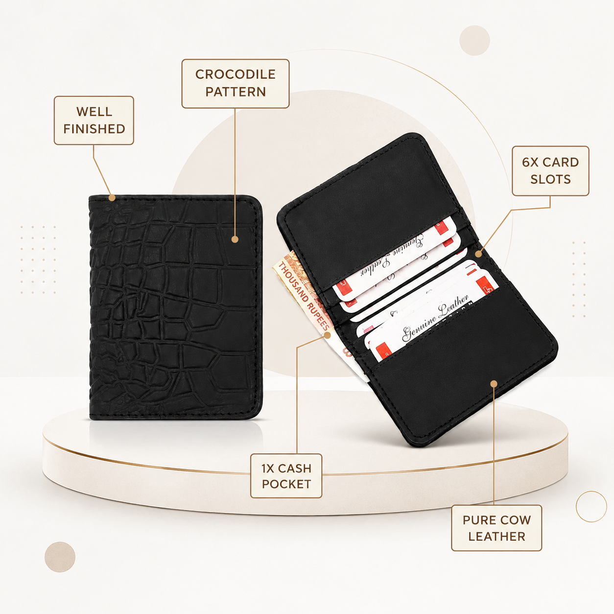 BLΛNK Handy Leather Wallet