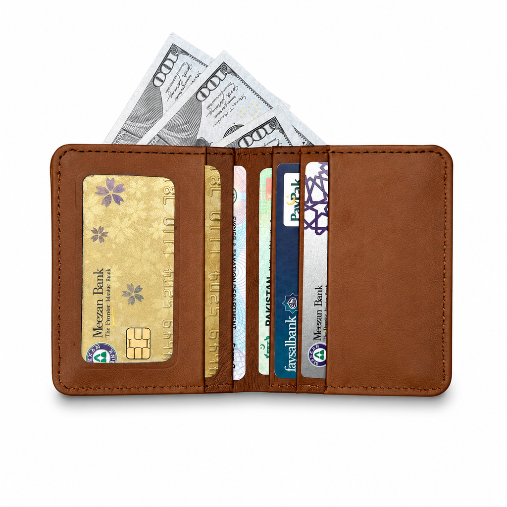 Men’s Leather Wallet – Embossed Monogram Pattern