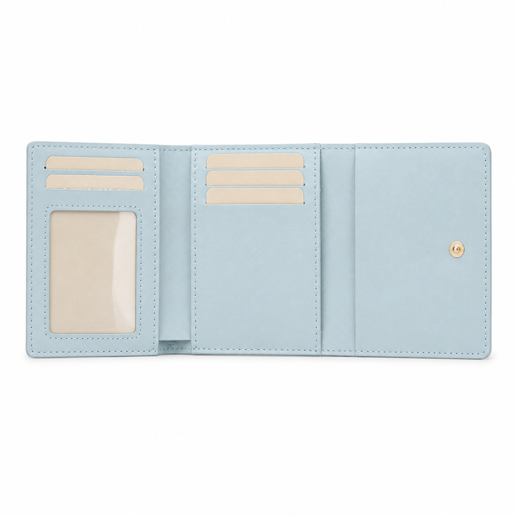 Tri Fold Wallet for Women with ID Window & Multiple Pockets