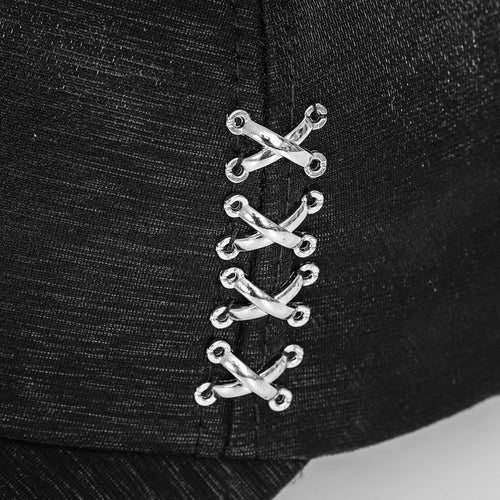 Black Metal Cross Hoop Baseball Cap for Men / Women