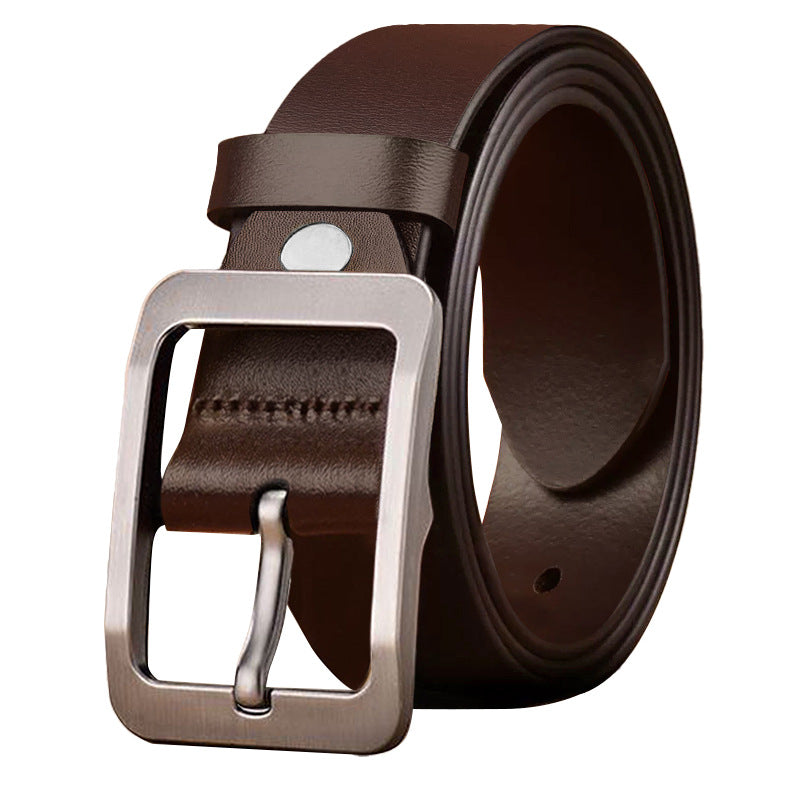 Men Vintage Pin Buckle Cowhide Belt