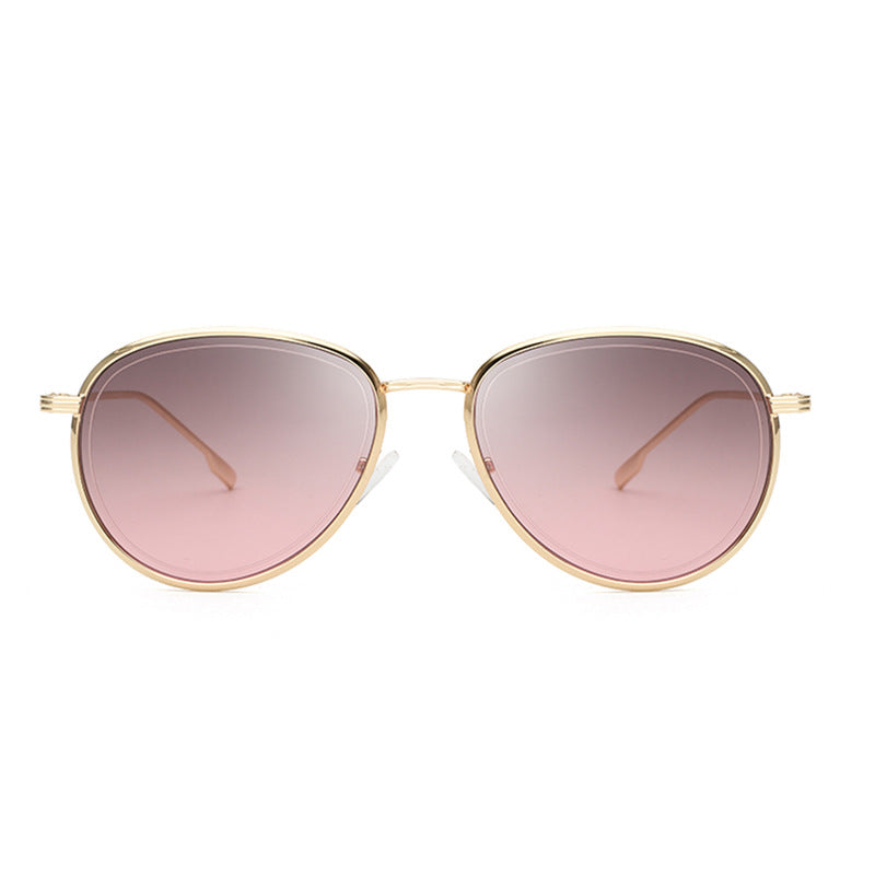 Women’s Aviator Sunglasses – Gold Frame UV Protection